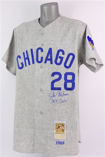 1969 Jim Hickman Chicago Cubs Signed Mitchell & Ness Throwback Jersey (JSA)