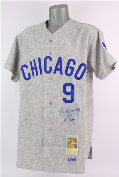 1969 Randy Hundley Chicago Cubs Signed Mitchell & Ness Throwback Jersey (JSA)