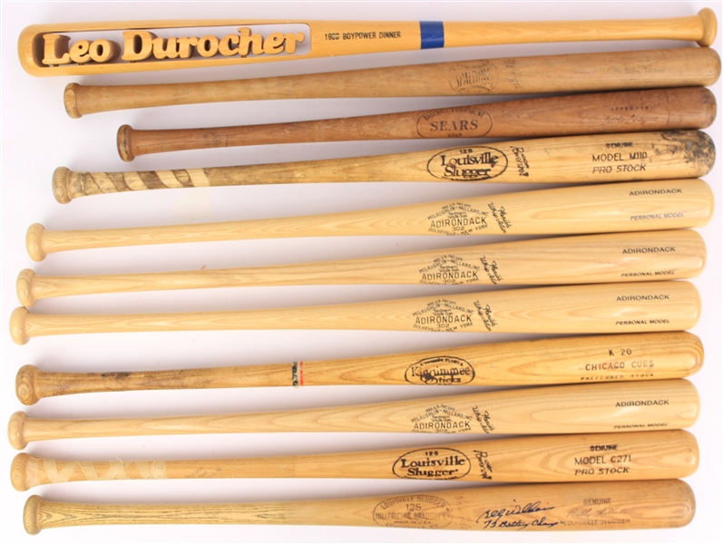 1950s-90s Baseball Bat Collection - Lot of 11 w/ Store Model, Professional Model, Billy Williams Signed & More (JSA)