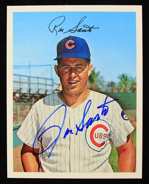 1967 Ron Santo Chicago Cubs Signed 5.5" x 7" Dexter Press Player Card (JSA)