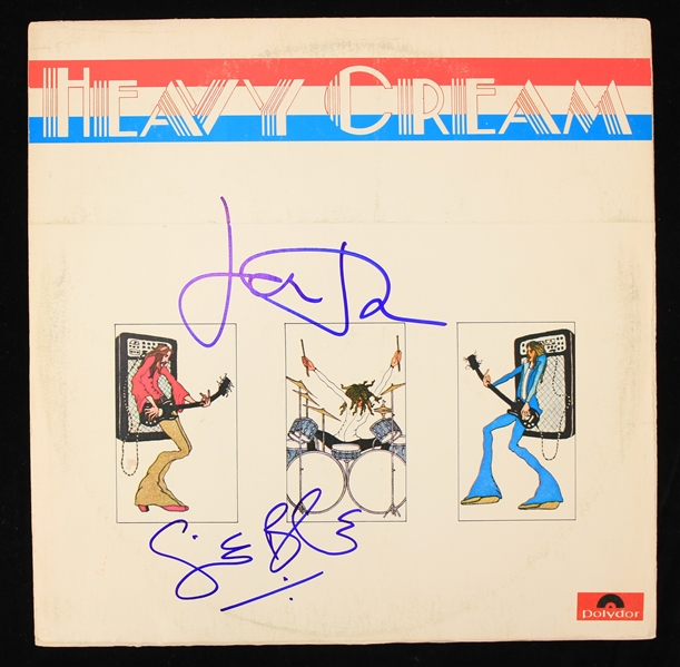 1972 Jack Bruce Ginger Baker Signed Heavy Cream LP Jacket (JSA)