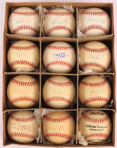 1990s-2000s Signed Baseball Collection - Lot of 12 w/ Ken Griffey Jr., Dwight Gooden, Todd Helton, Bernie Williams & More (JSA/METS Employee LOA)