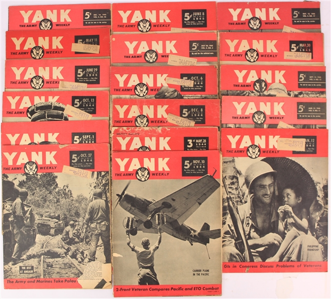 1944-45 Yank The Army Weekly (Lot of 29)