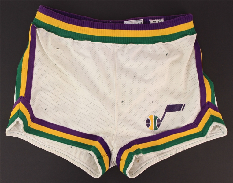 1974-75 Pete Maravich New Orleans Jazz Game Worn Home Uniform Shorts (MEARS LOA)