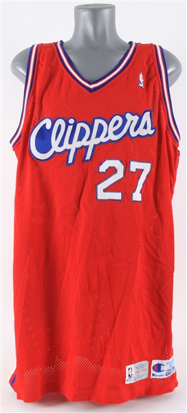 1992-93 Elmore Spencer Los Angeles Clippers Game Worn Road Jersey (MEARS LOA)
