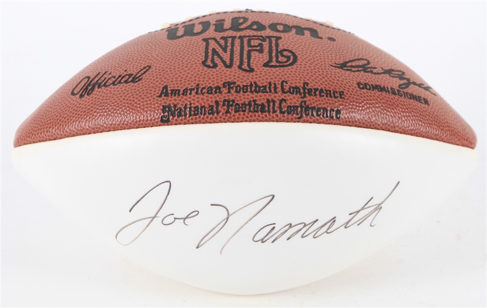 1995 Joe Namath New York Jets Signed ONFL Rozelle Autograph Panel Football (JSA)