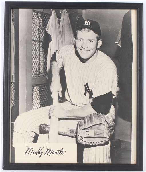1950s Mickey Mantle New York Yankees 20" x 24" Framed Poster