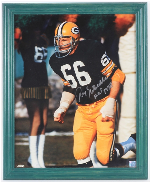 2000s Ray Nitschke Green Bay Packers Signed 18" x 23" Framed Photo (JSA)
