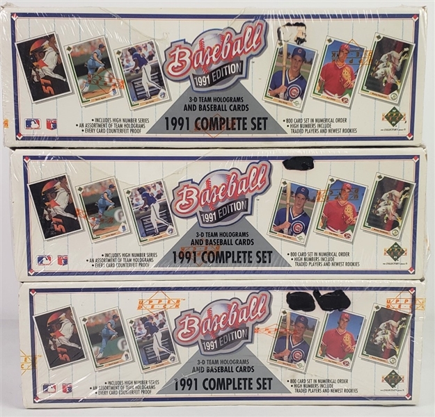 1991 Upper Deck Baseball Cards Complete Sets Sealed