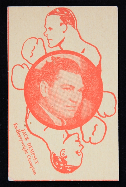 1919-1926 Jack Dempsey "Ex Heavyweight Champion" 1 3/4" x 2 3/4" Card