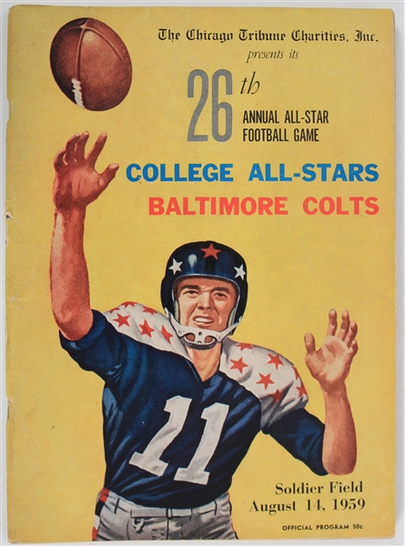 1959 Baltimore Colts vs College All Stars Soldier Field Game Program