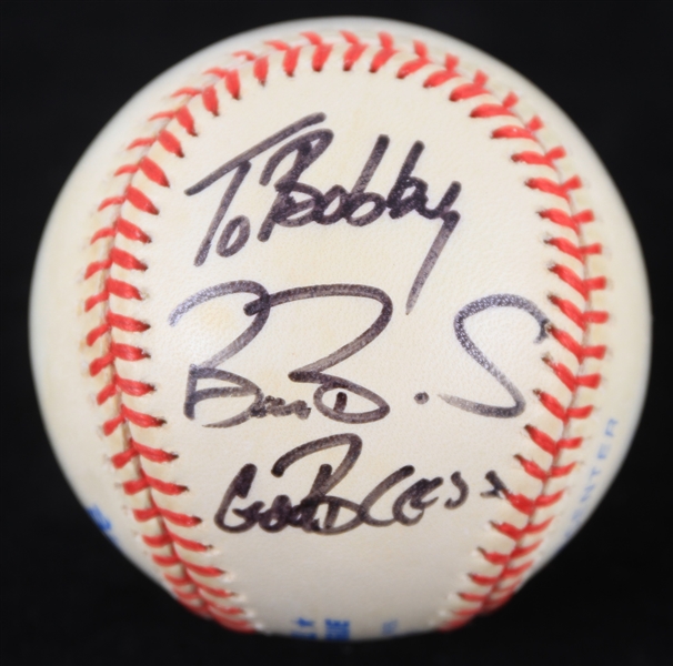 1994-99 Barry Bonds San Francisco Giants Signed OAL Budig Baseball (JSA)