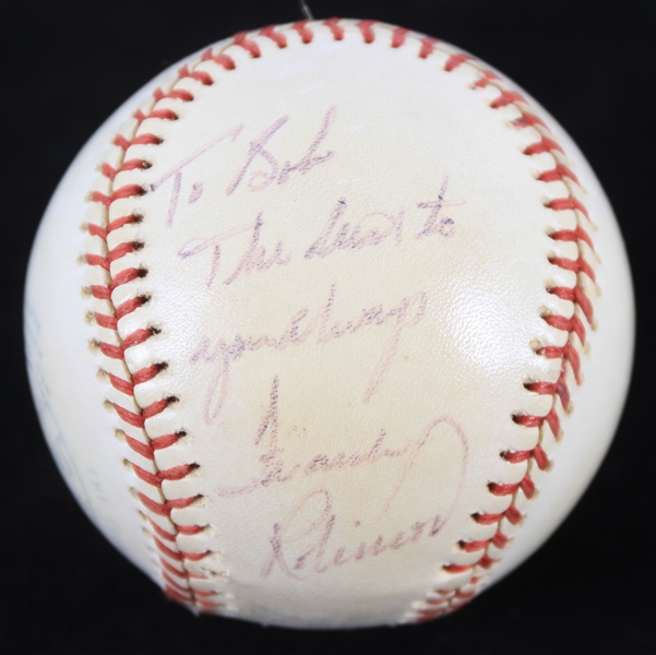 1976 Frank Robinson Cleveland Indians Signed OAL MacPhail Baseball (JSA)