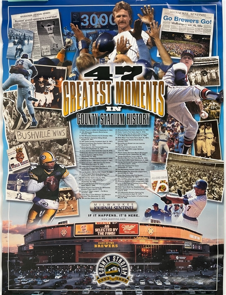 1990s Milwaukee Brewers Milwaukee County Stadium Posters (Lot of 200+)