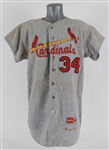 1965 Nelson Briles St. Louis Cardinals Game Worn Road Jersey (MEARS LOA)