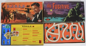 1964-65 The Fugitive & The Man From U.N.C.L.E. MIB Board Games by Ideal Toy Corp - Lot of 2 