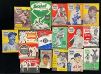 1940s-50s Baseball Publication Collection - Lot of 17 w/ Baseball Digest & More
