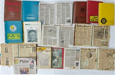1957-1990 Green Bay Packers Scrap Book Collection (Lot of 40+)
