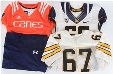 1980s-2010s College Football Jersey Collection - Lot of 4 (MEARS LOA)