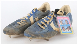 1974-78 Game Worn Converse Baseball Cleats Attributed to Rick Rhoden (MEARS LOA) 