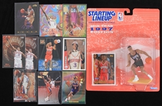 1996-97 Allen Iverson Philadelphia 76ers Memorabilia - Lot of 11 w/ Trading Cards & MOC Starting Lineup Figure