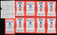 1970s Chicago Bears Press Passes and Good News Bears Full Tickets (Lot of 13)