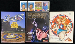 1976-2004 Gary Sheffield Milwaukee Brewers Trading Cards and Milwaukee Brewers Game Programs (Lot of 7)