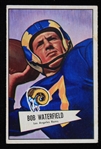 1952 Bob Waterfield Los Angeles Rams Bowman Small Trading Card #137