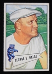 1952 George Halas Chicago Bears Bowman Small Trading Card #48