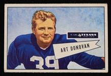 1952 Art Donovan Dallas Texans Bowman Small Trading Card #46