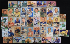 1950-1952 Bob Kelly, Bill Leonard Baltimore Colts, Tobin Rote Green Bay Packers & More Bowman Small Trading Cards (Lot of 42)