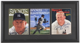 1956-1962 Mickey Mantle New York Yankees Signed Framed 17x32 Sports Illustrated Covers (JSA)