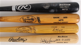1977-2000 New York Mets Bat Collection - Lot of 4 w/ Ed Kranepool Game Used, Todd Pratt Game Used, Jack DiLauro Signed & More (MEARS LOA & PSA/DNA/JSA)