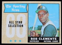 1968 Bob Clemente Pittsburgh Pirates Topps Trading Card #374