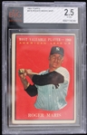 1961 Roger Maris New York Yankees Topps Trading Card #478 (G-VG 2.5 Beckett Slabbed)