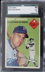 1954 Duke Snider Brooklyn Dodgers Topps Trading Card #32 (VG+ 3.5) (SGC Slabbed)