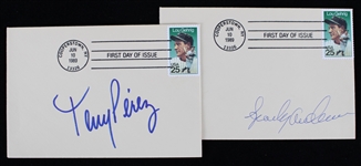 1960s-80s Tony Perez and Sparky Anderson Cincinnati Reds Signed Envelopes (Lot of 2)(JSA)