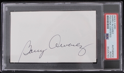 1990-2005 Barry Alvarez University of Wisconsin Head Coach Signed Index Card (PSA/DNA Slabbed)