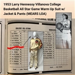1953 Larry Hennessy Villanova College Basketball All American Game Warm Up Suit w/ Jacket & Pants (MEARS LOA)