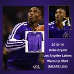 2013-14 Kobe Bryant Los Angeles Lakers Warm Up Shirt (MEARS LOA)