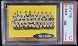 1962 Detroit Tigers Team Topps Trading Card #24 (NM 7)