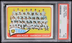 1965 Detroit Tigers Team Topps Trading Card #173 (NM 7)