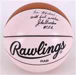 2000s John Wooden UCLA Bruins Signed Rawlings Autograph Panel Basketball (JSA)