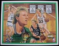 1993 Larry Bird Boston Celtics Signed 8" x 10" Upper Deck The Championship Years Flat (Upper Deck Authentication)