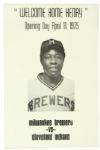 1975 Henry Aaron Milwaukee Brewers Welcome Home Henry Program (April 11, 1975) - Lot of 10