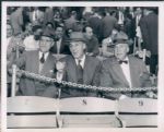 1951 Ford Frick Throwing Out First Pitch of World Series Game "The Sporting News Collection Archives" Original Type 1 Photo - Lot of 2 (Sporting News Collection Hologram/MEARS Type 1 Photo LOA)