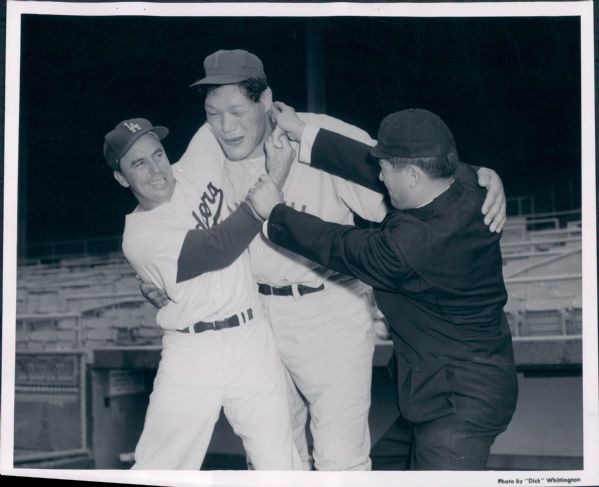 1958 Pee Wee Reese Los Angeles Dodgers "The Sporting News Collection Archives" Original Type 1 8" x 10" Photo (Sporting News Collection Hologram/MEARS Type 1 Photo LOA)