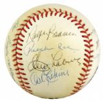1970s Los Angeles Dodgers Signed ONL (Feeney) Baseball w/15 Sigs. Incl. Roy Campanella - JSA