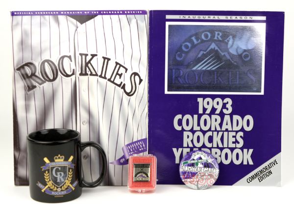 1993 Colorado Rockies Inaugural Year Items (3)