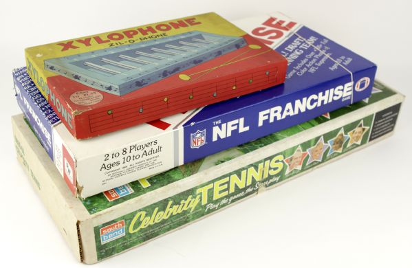 1970s - 80s Sports Games - 1989 NFL Game, Tennis Game & Xylophone